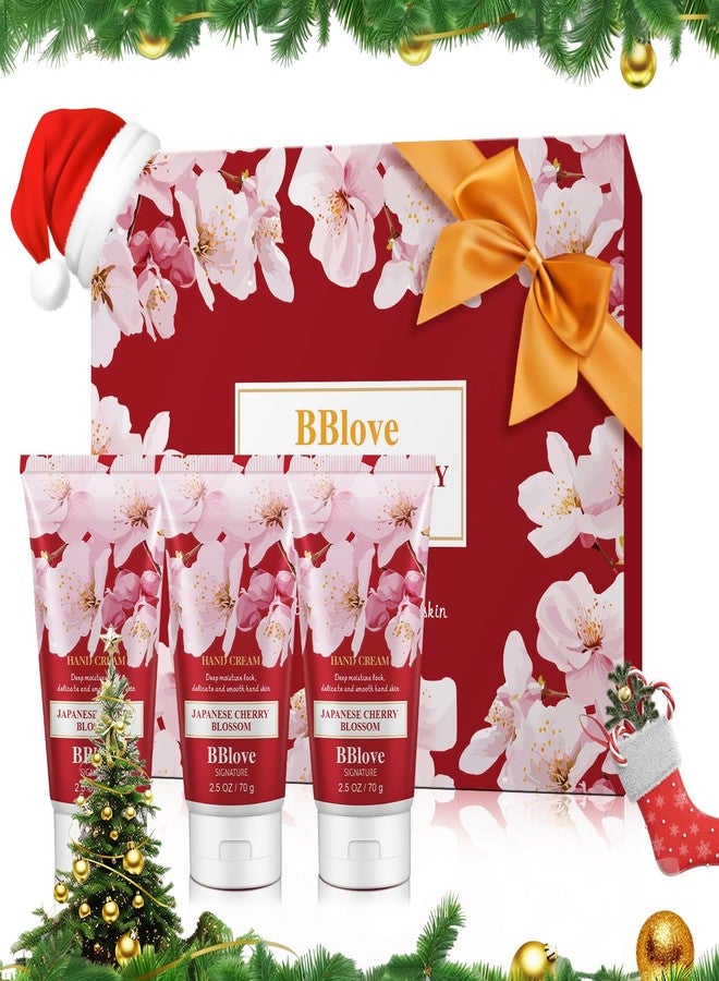 BBLOVE Hand Cream Moisturizing Luxury Set - 3PCS x 2.5oz Japanese Cherry Blossom Lotion. Nourishes Dry Hands, Travel-Sized - Image 2